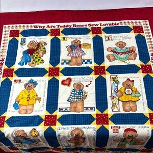 Teddy Bear Lap Quilt Fabric Daisy Kingdom